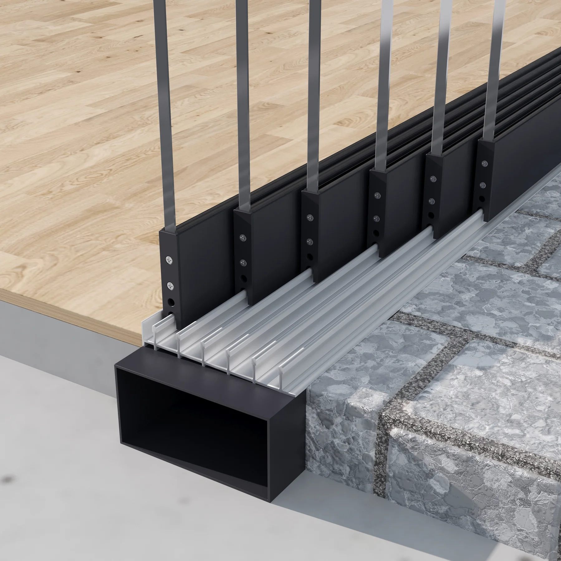 6 spoor rails doorsnede